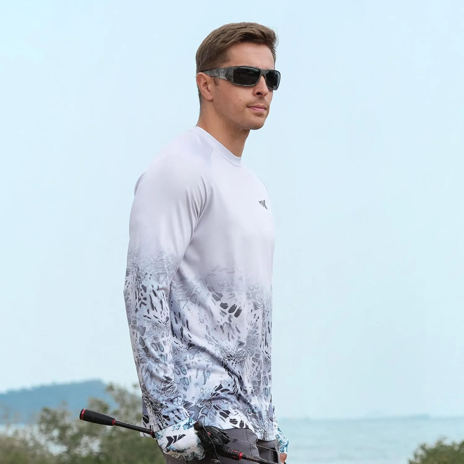 KastKing UPF 50 Fishing Shirts for Men, Long Sleeve Fishing Hiking Shirt, Breathable Moisture Wicking, Sun Shirts for Men