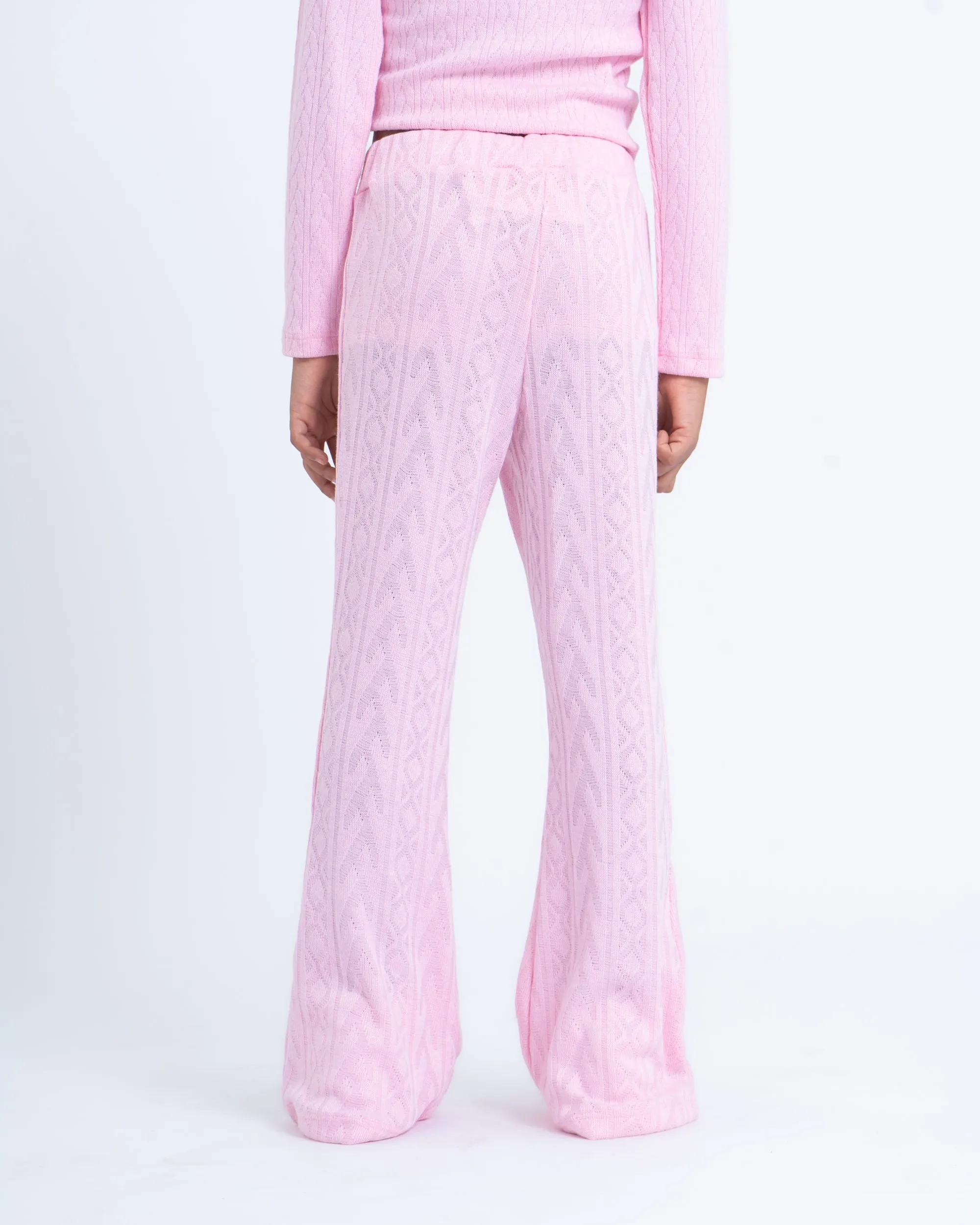 Knit Flare Jacquard Pants
