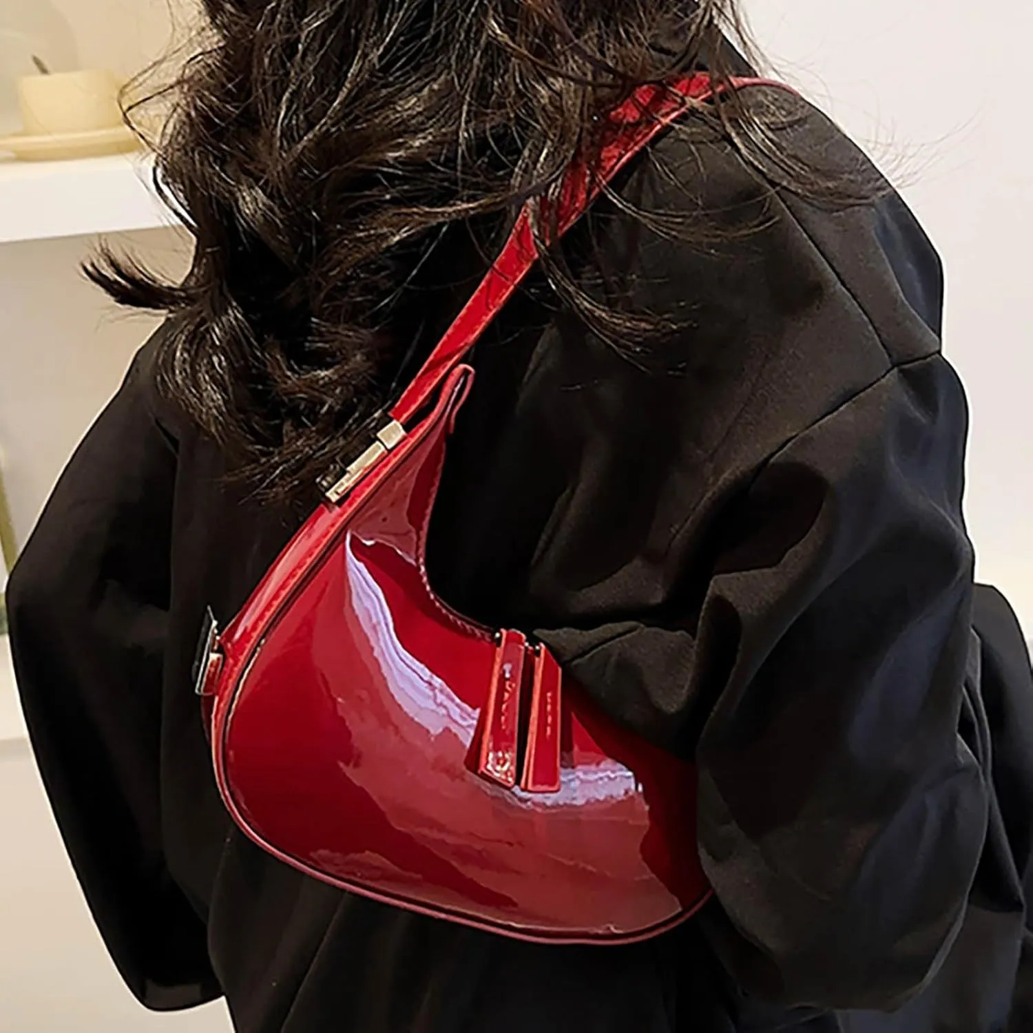 Ladies Handbags Top Handle Bag Y2K Pu Leather Shoulder Bag Laptop Hobos Clutches Evening Tote Sparkle Wedding Prom Party Bag