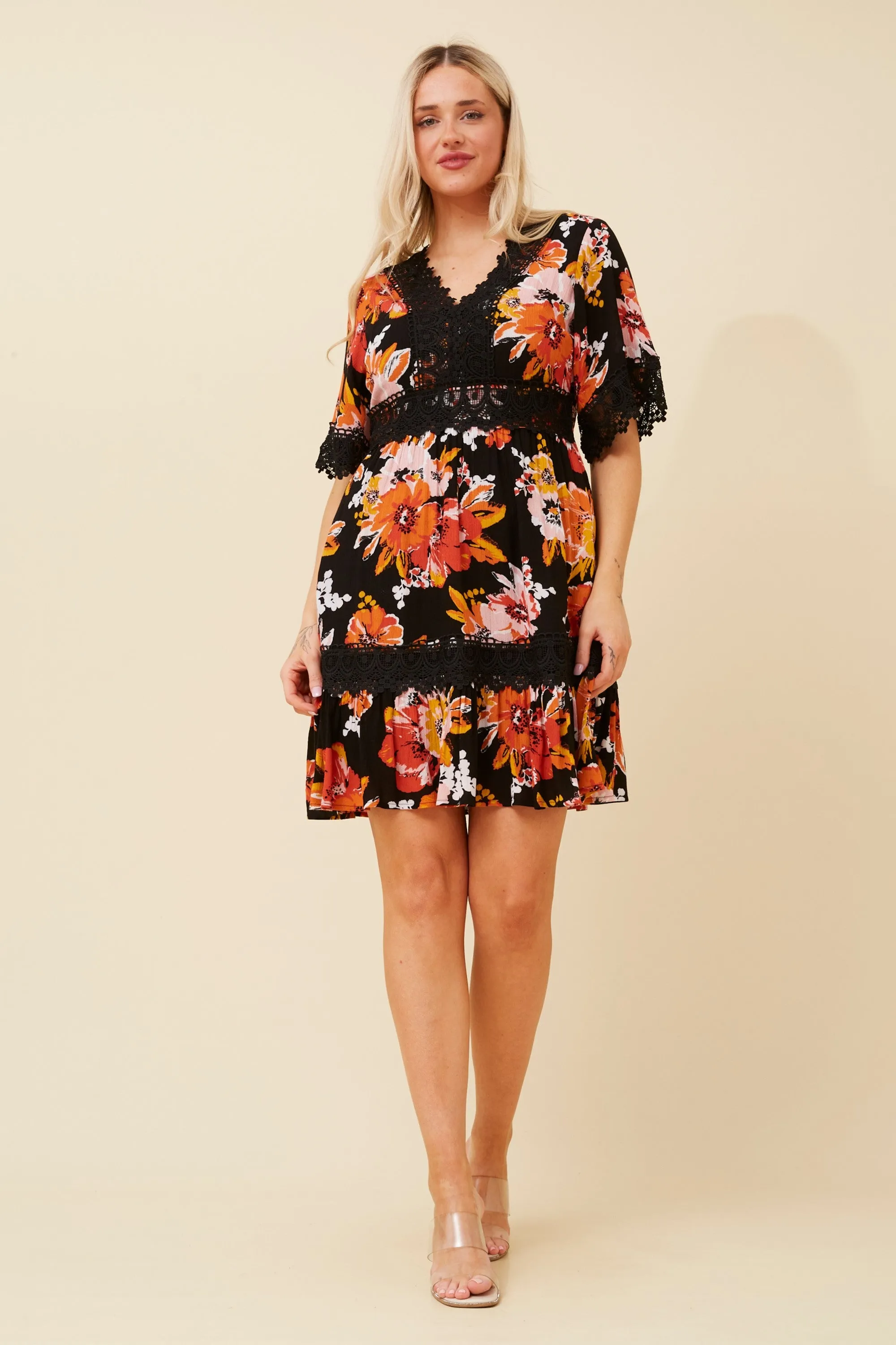 LAYLA FLORAL LACE DRESS