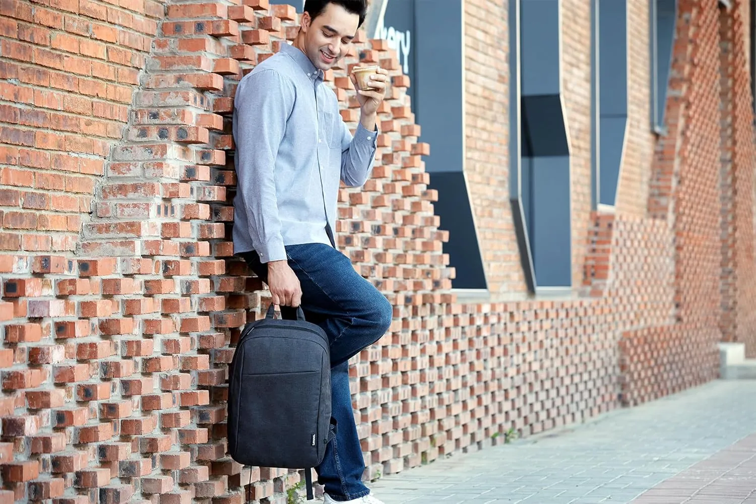 Lenovo 16 ECO Laptop Backpack - B210 - Travel Pack for Laptop or Tablet, Durable, Water-Repellent, Made from Recycled Material, Lightweight, Sleek Design for Travel, Business, Casual Backpack - Black