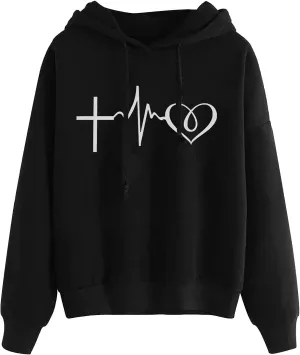 Light Weight Sweatshirts for Women 2024 Hoodies Graphic Pullover Tunic Tops Long Sleeve Loose Fit Casual Blouses