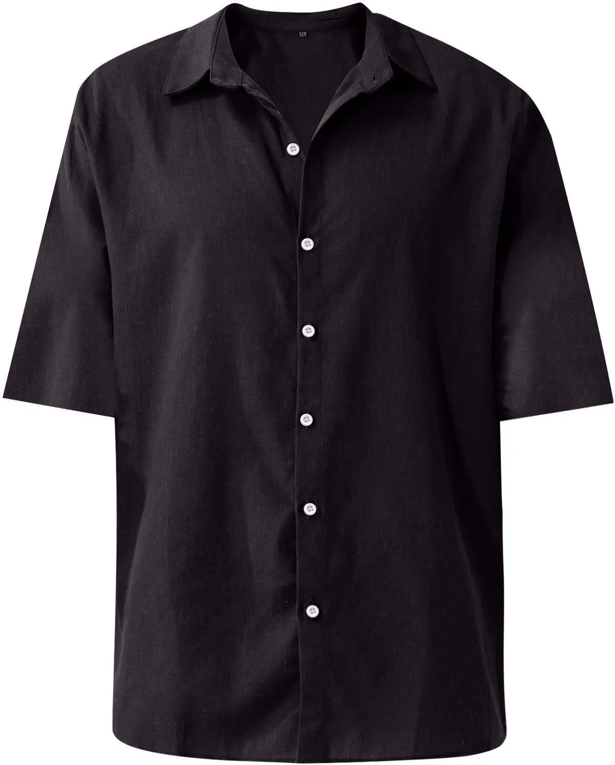 Linen Shirts for Men Cuban Shirts Guayabera Button Down Shirt Short Sleeve Summer Hawaiian Shirt