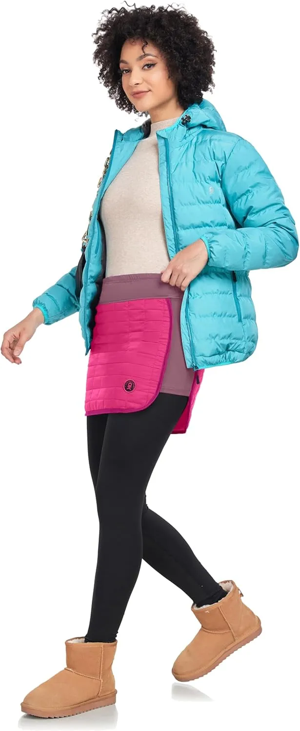Little Donkey Andy Women's Lightweight Puffer Sport Skorts Warm Quilted Skirt Outdoors Hiking Running