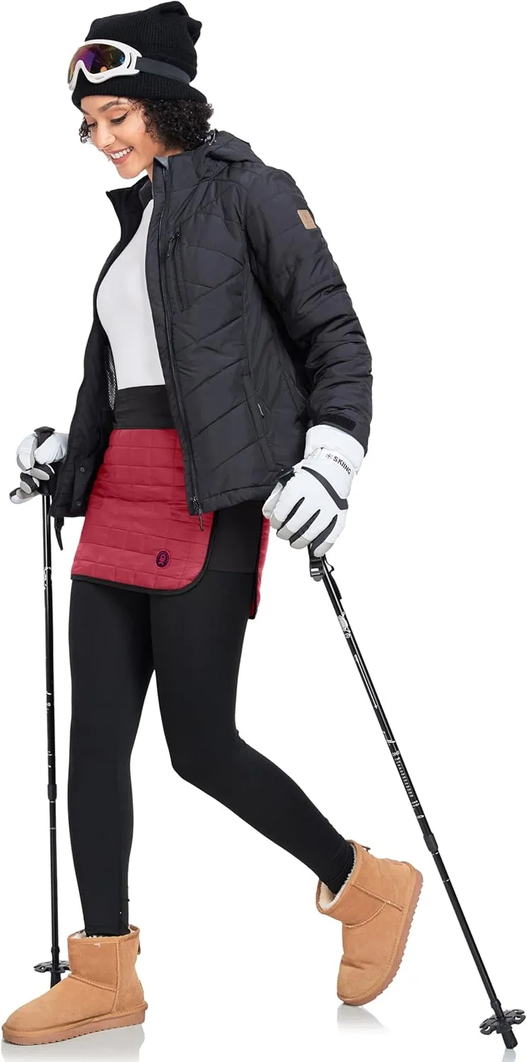 Little Donkey Andy Women's Lightweight Puffer Sport Skorts Warm Quilted Skirt Outdoors Hiking Running
