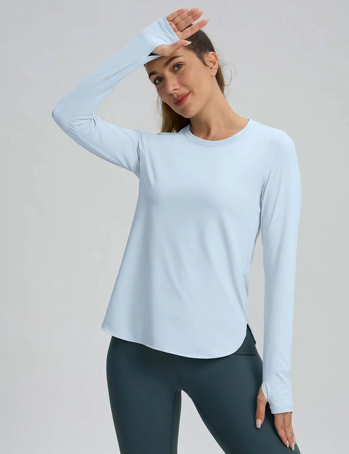 Long Sleeve Workout Tops for Women Athletic Running Shirts Active T Shirts Quick Dry Lightweight