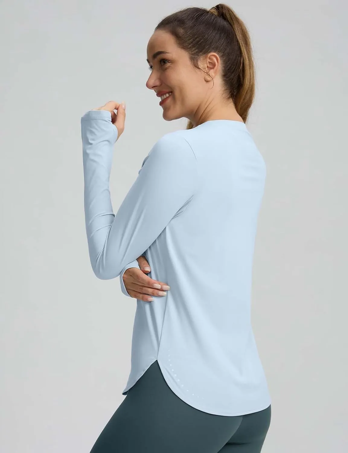 Long Sleeve Workout Tops for Women Athletic Running Shirts Active T Shirts Quick Dry Lightweight