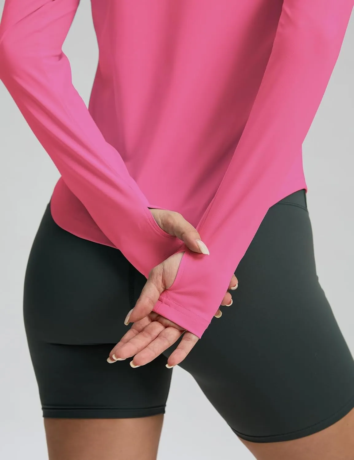 Long Sleeve Workout Tops for Women Lightweight Running Shirts Quick Dry Athletic Shirts Active Exercise