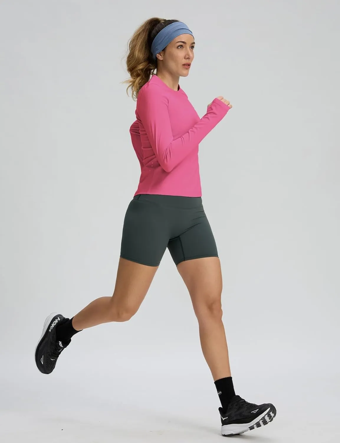 Long Sleeve Workout Tops for Women Lightweight Running Shirts Quick Dry Athletic Shirts Active Exercise