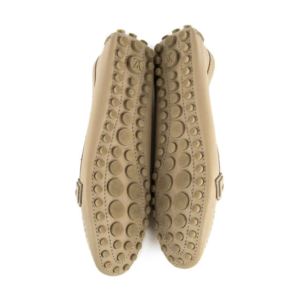 Louis Vuitton Beige & White Bi-Color Leather LV Loafers Size US 11 | EU 41