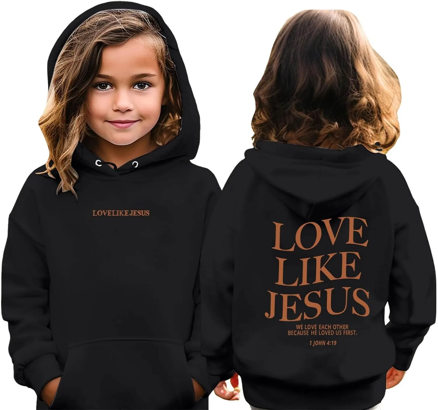 Love Like Jesus Hoodies for Girls Oversized Sweatshirt Letter Graphic Cute Sweatshirts Casual Loose Fall Clothes