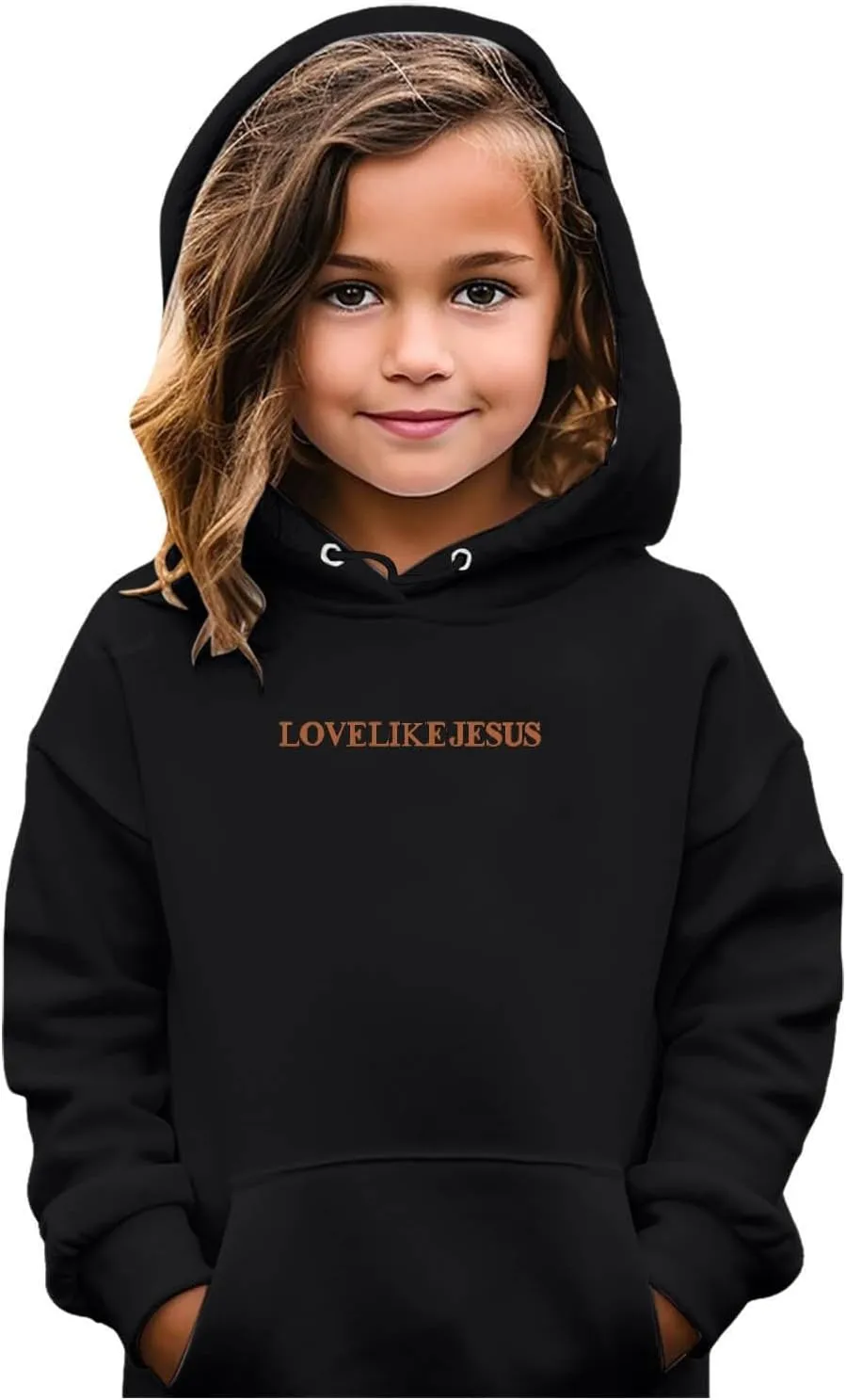 Love Like Jesus Hoodies for Girls Oversized Sweatshirt Letter Graphic Cute Sweatshirts Casual Loose Fall Clothes