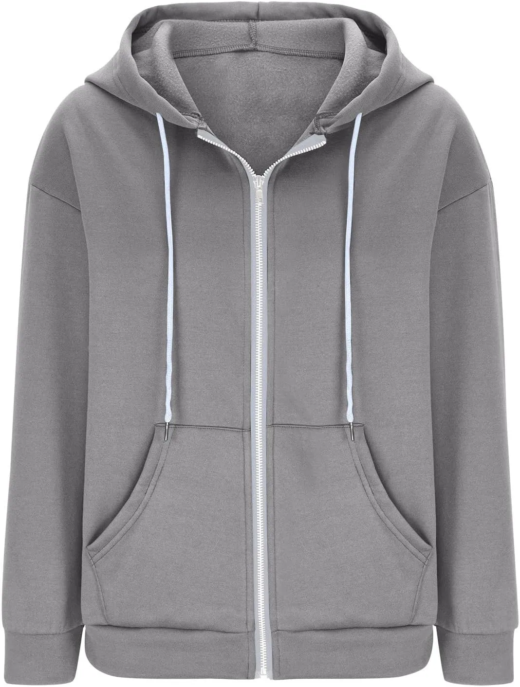 LRMQS Womens Fall Fashion 2024 Hoodies Zip up Long Sleeve Sweatshirt Jackets with Pocket Loose Casual Trendy Clothes Outfits