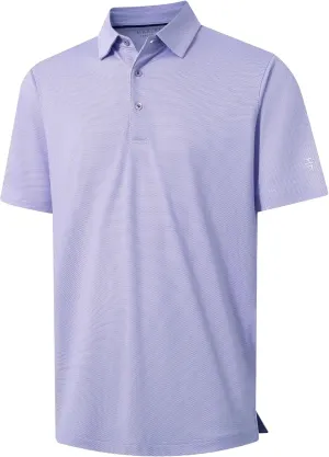 M MAELREG Golf Shirts for Men Dry fit Sports Jacquard Lightweight Performance Texture Short Sleeve Collared Polo Shirts