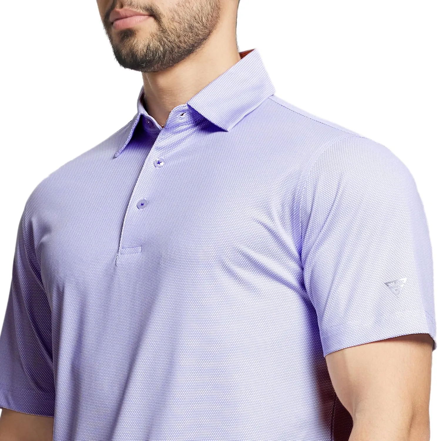 M MAELREG Golf Shirts for Men Dry fit Sports Jacquard Lightweight Performance Texture Short Sleeve Collared Polo Shirts