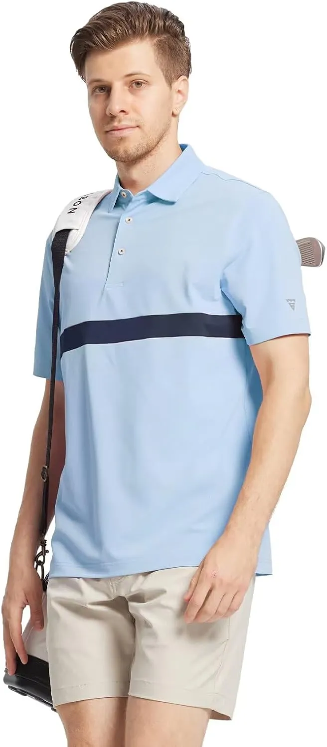 M MAELREG Golf Shirts for Men Short Sleeve Performance Dry Fit Lightweight Moisture Wicking Pique Casual Men's Polo Shirts