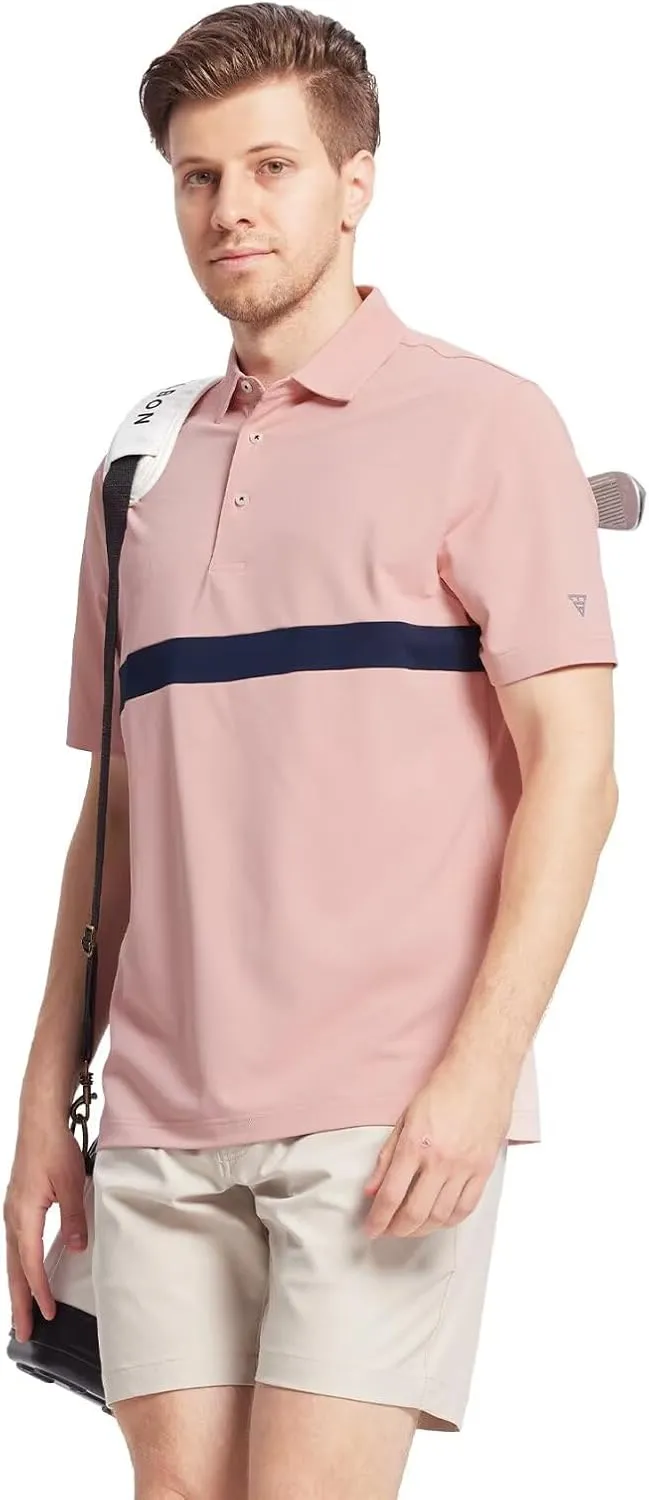 M MAELREG Golf Shirts for Men Short Sleeve Performance Dry Fit Lightweight Moisture Wicking Pique Casual Men's Polo Shirts