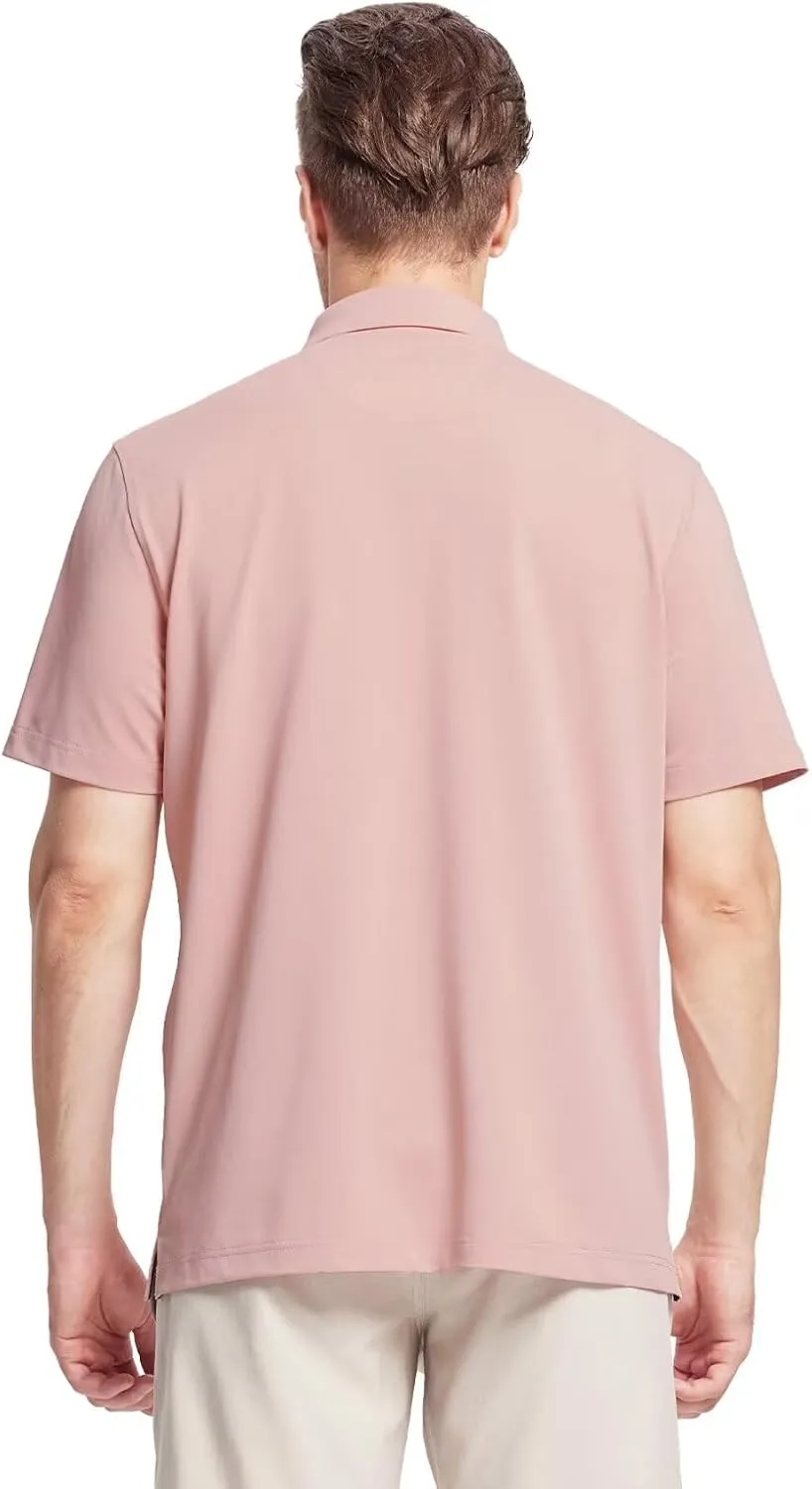 M MAELREG Golf Shirts for Men Short Sleeve Performance Dry Fit Lightweight Moisture Wicking Pique Casual Men's Polo Shirts