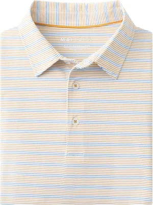 M MAELREG Mens Golf Shirts Dry Fit Moisture Wicking Performance Sports Short Sleeve Striped Collared Polo Shirts for Men