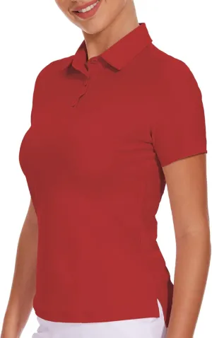 M MOTEEPI Sun Shirts UV Protection Womens Polo Shirts with 3-Botton Womens Golf Shirts Lightweight