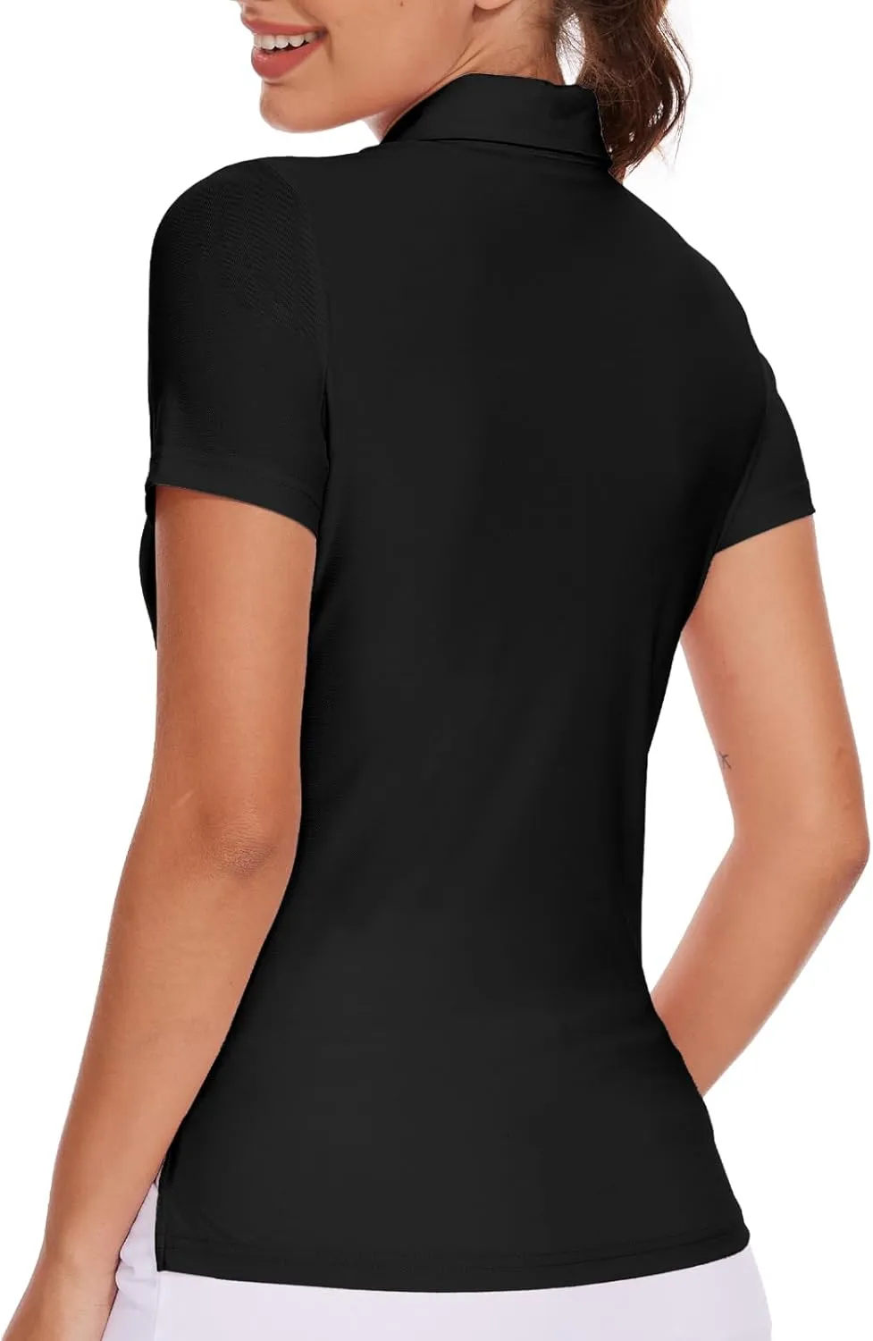 M MOTEEPI Sun Shirts UV Protection Womens Polo Shirts with 3-Botton Womens Golf Shirts Lightweight