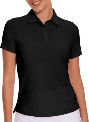 M MOTEEPI Sun Shirts UV Protection Womens Polo Shirts with 3-Botton Womens Golf Shirts Lightweight