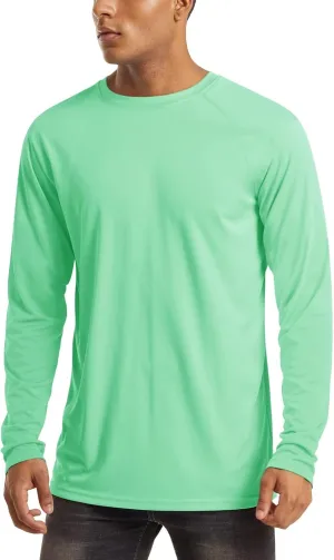 MAGCOMSEN Men's Long Sleeve Shirts UPF 50  UV Sun Protection Athletic Shirts for Hiking Running Workout Rash Guard