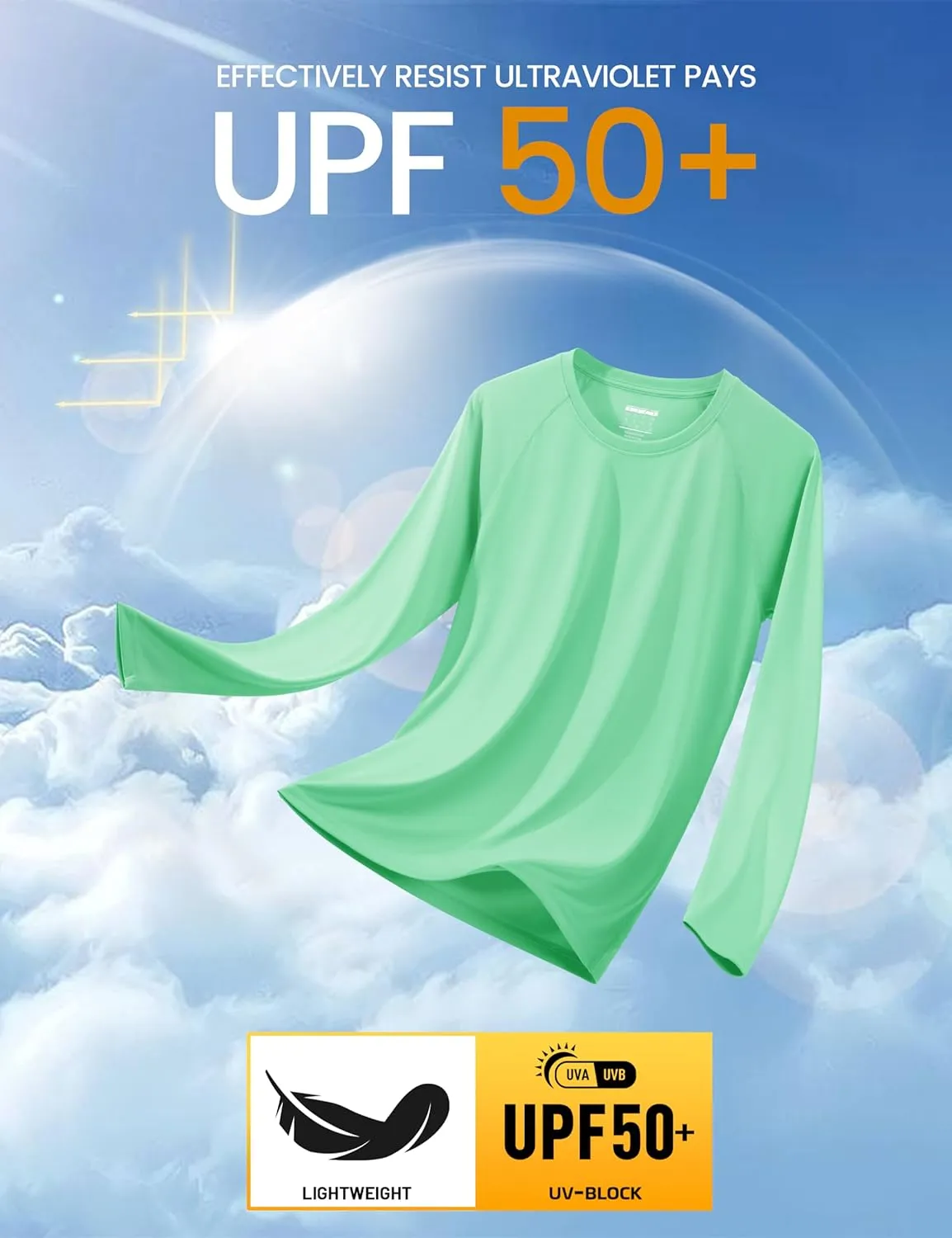 MAGCOMSEN Men's Long Sleeve Shirts UPF 50  UV Sun Protection Athletic Shirts for Hiking Running Workout Rash Guard