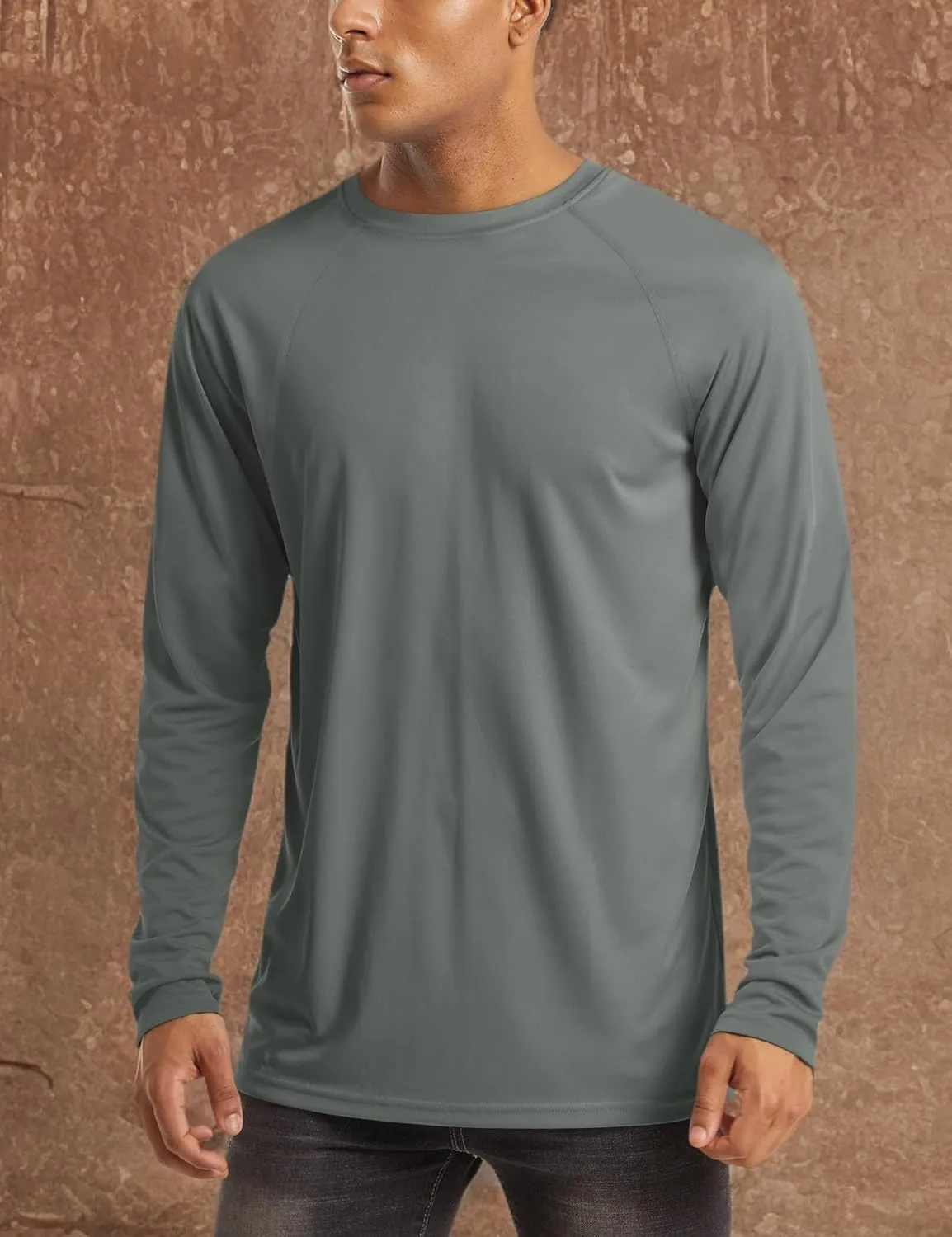 MAGCOMSEN Men's Long Sleeve Shirts UPF 50  UV Sun Protection Athletic Shirts for Hiking Running Workout Rash Guard