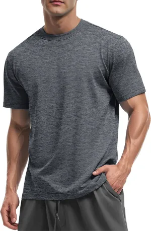 MAGCOMSEN Men's Short Sleeve Sun Protection Shirts Quick Dry Athletic T-Shirts Hiking Running Workout Gym Rash Guard