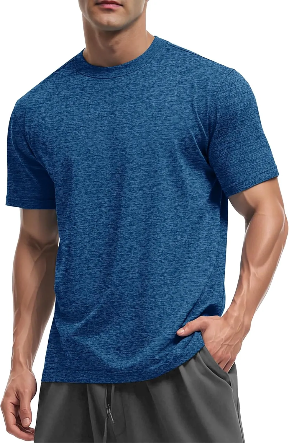 MAGCOMSEN Men's Short Sleeve Sun Protection Shirts Quick Dry Athletic T-Shirts Hiking Running Workout Gym Rash Guard