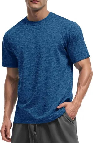 MAGCOMSEN Men's Short Sleeve Sun Protection Shirts Quick Dry Athletic T-Shirts Hiking Running Workout Gym Rash Guard