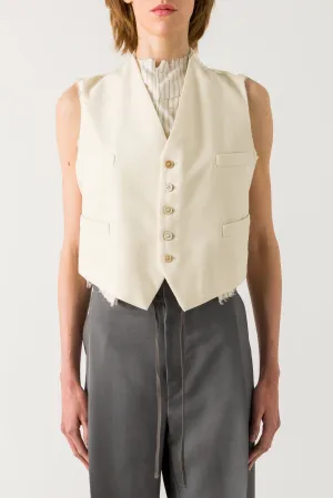 Maison Margiela Layered Gilet in White SS25