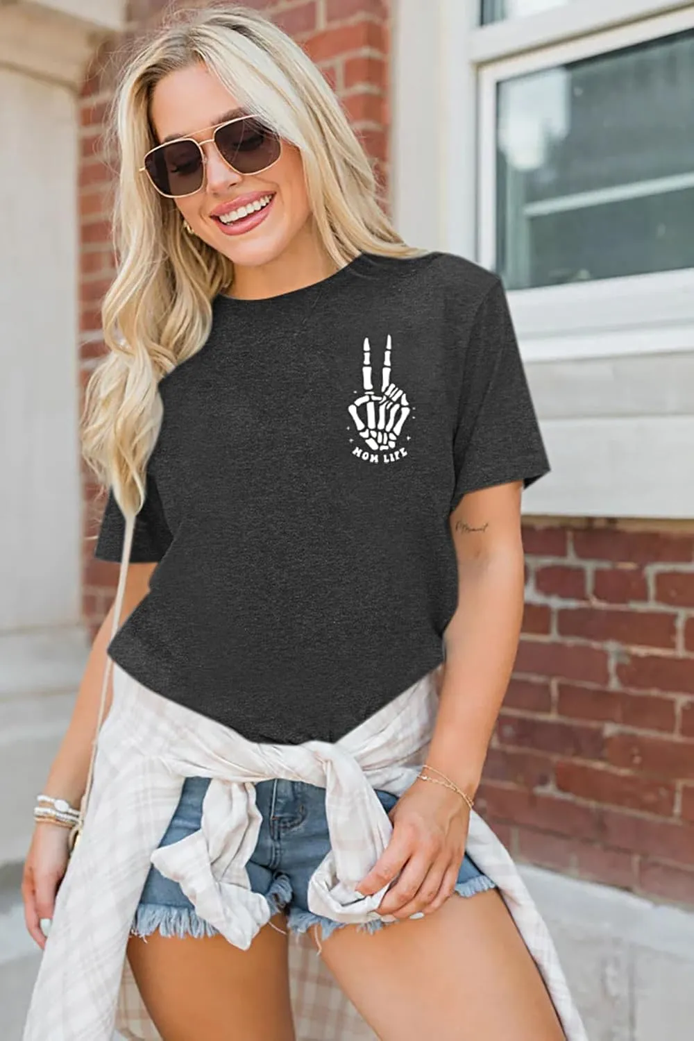 Mama Shirts Mom Life T-Shirts Women Some Days I Rock It Shirt Vintage Casual Short Sleeve Tops