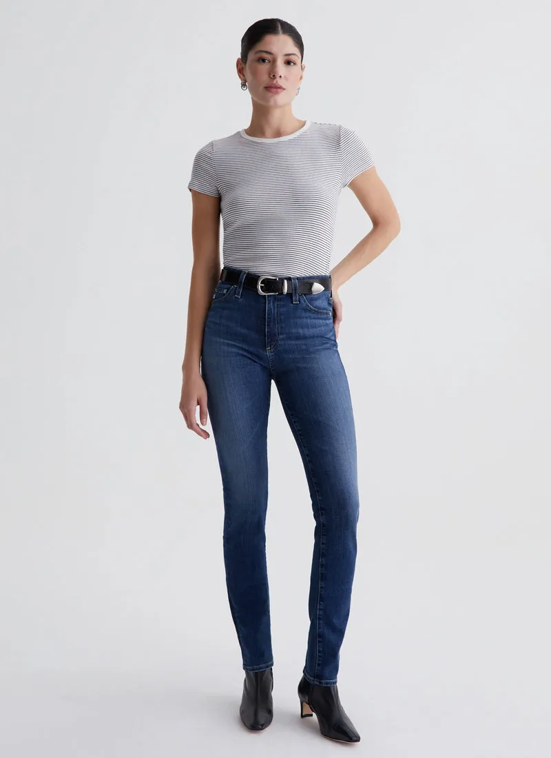 Mari Extended Mid-Rise Slim-Straight Jeans