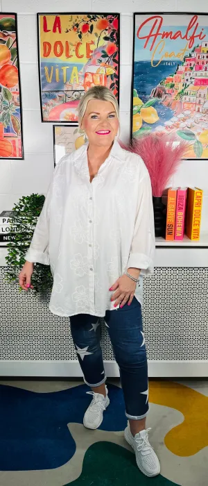 Meadow Muse Cotton Shirt - White