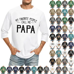 Men's 3/4 Sleeve Baseball Shirt Casual Crewneck Graphic T-Shirts Work Athletic Funny Hawaiian Top (S-4XL)