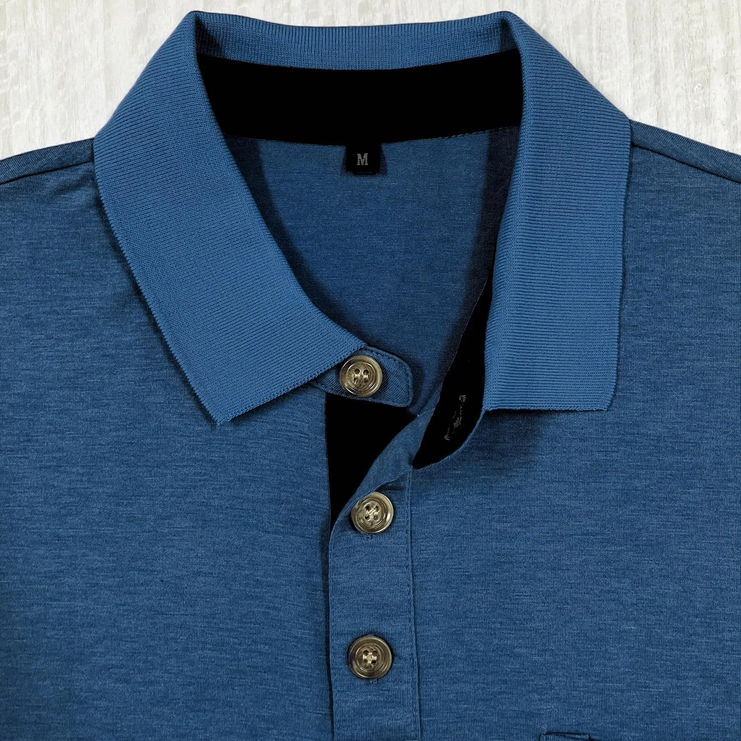 Mens Fashion Polo Shirts Short Sleeve Shirt Classic Button Cotton Stylish Golf Polo Shirts with Pocket for Men