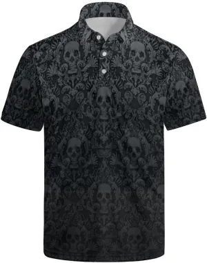 Mens Funny Polo Shirts, Short Sleeve Golf Shirts, Moisture Wicking Quick-Dry Business Casual Shirt for Men