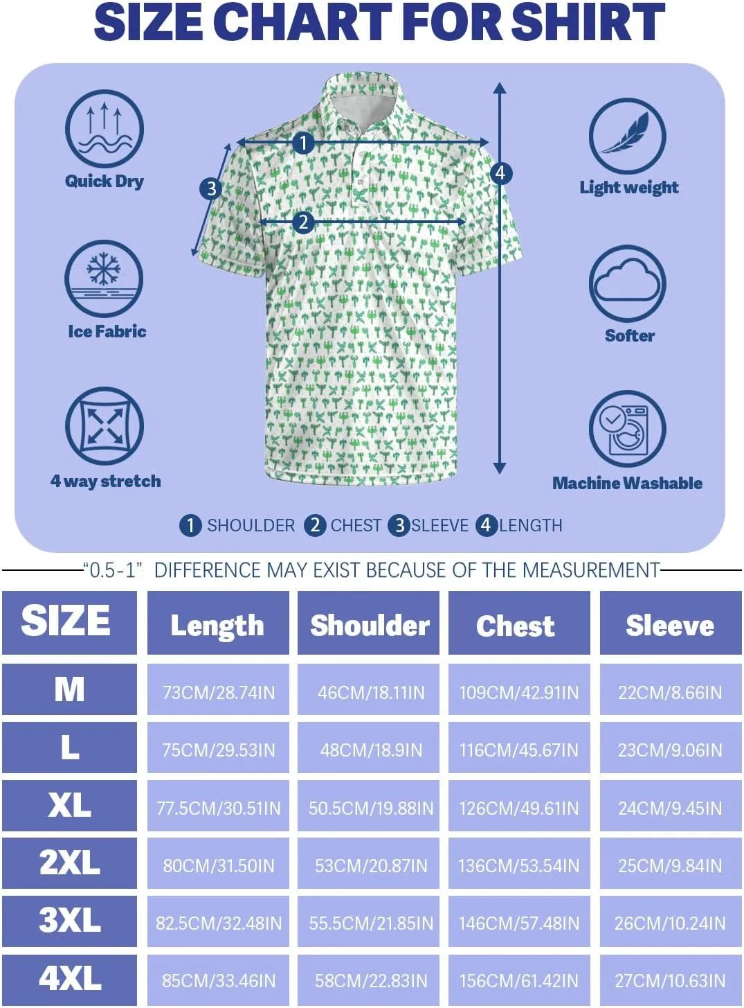Mens Funny Polo Shirts, Short Sleeve Golf Shirts, Moisture Wicking Quick-Dry Business Casual Shirt for Men