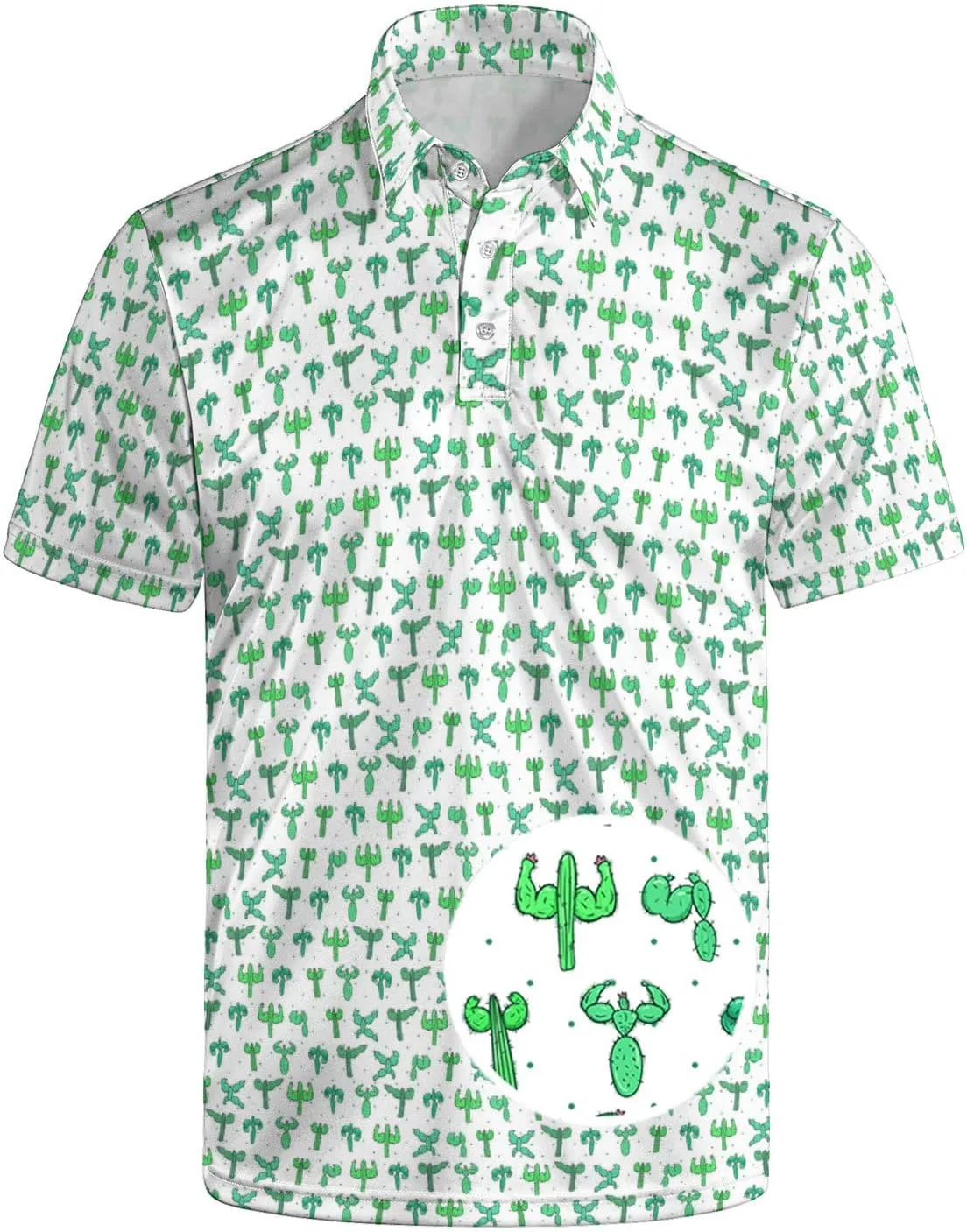 Mens Funny Polo Shirts, Short Sleeve Golf Shirts, Moisture Wicking Quick-Dry Business Casual Shirt for Men