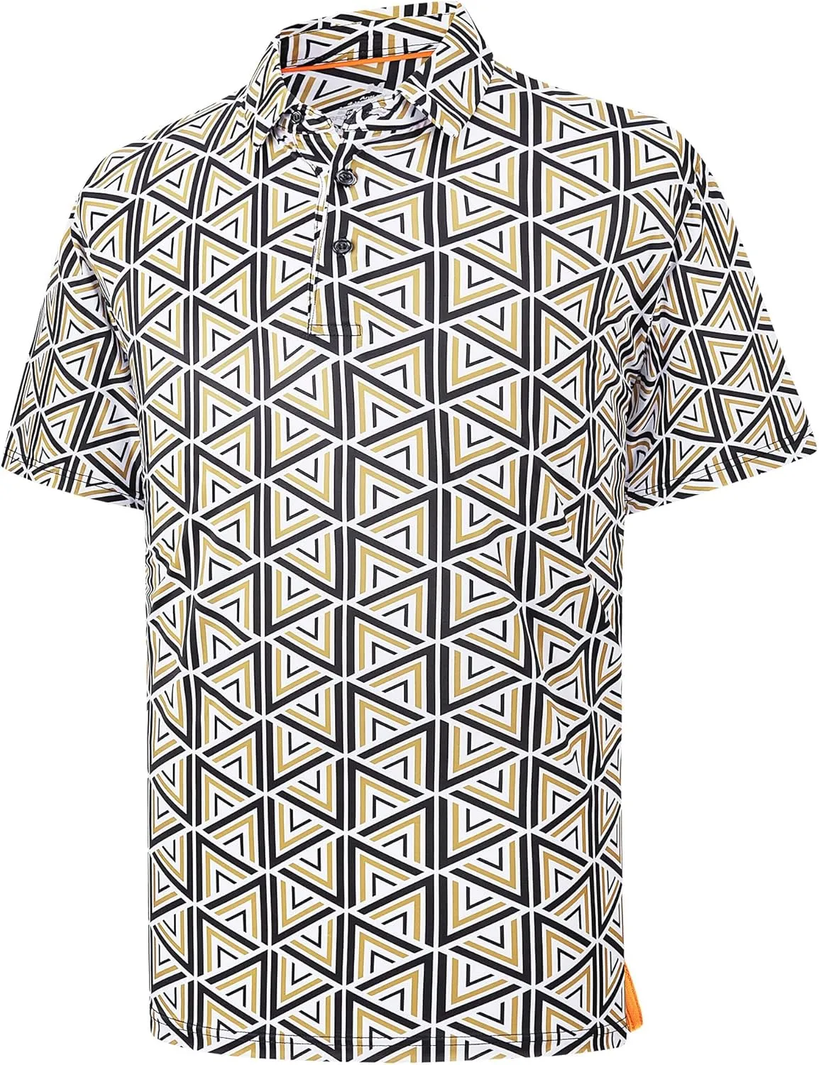 Mens Golf Shirt Short Sleeve Dry Fit Performance Golf shirts for Men Moisture Wicking Print Polo Shirts