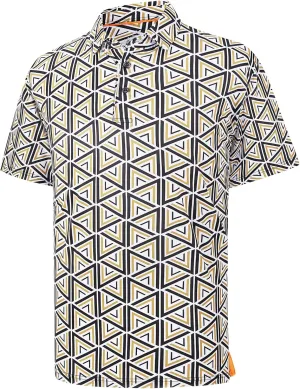 Mens Golf Shirt Short Sleeve Dry Fit Performance Golf shirts for Men Moisture Wicking Print Polo Shirts