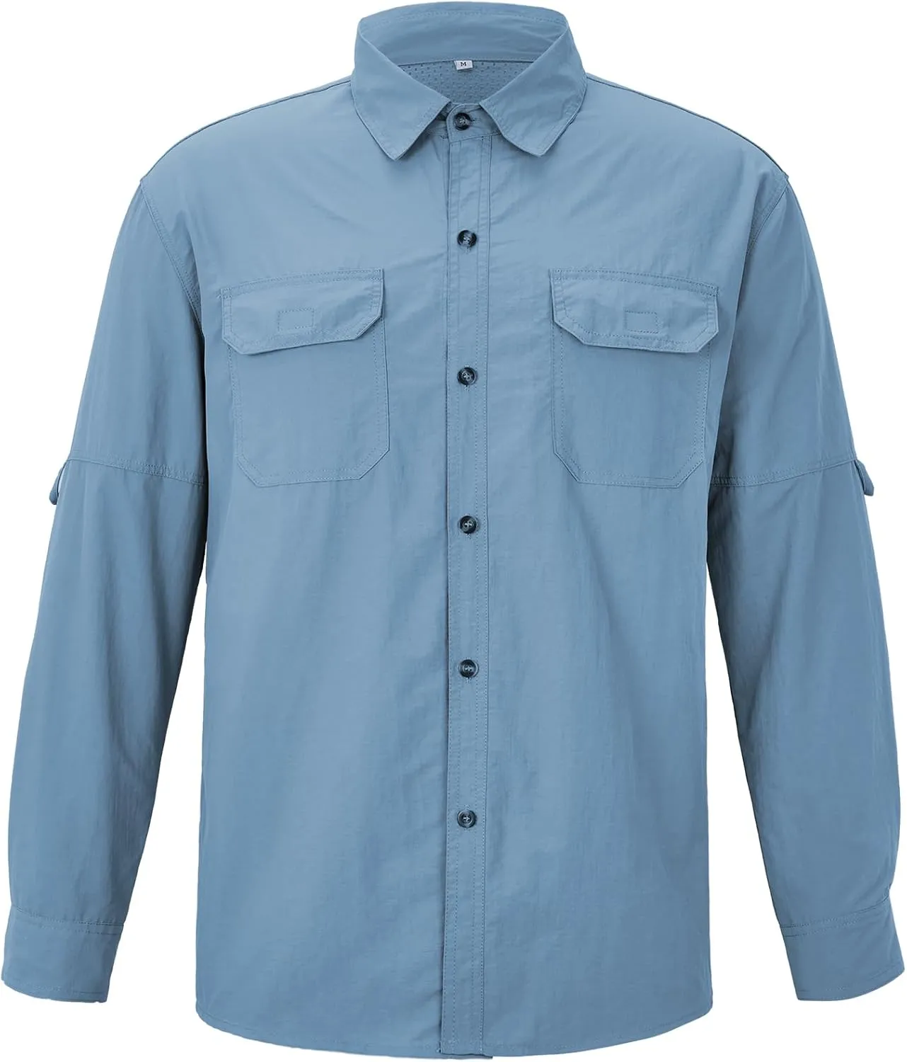 Mens Long Sleeve Fishing Shirts Sun Protection Work Safari Cooling Shirts for Men Traveling Hiking Camping Quick Dry