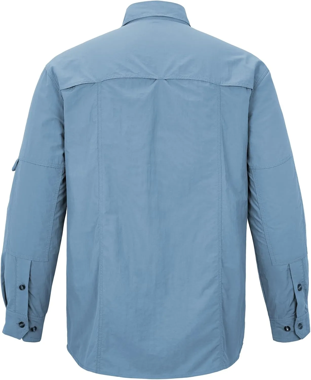 Mens Long Sleeve Fishing Shirts Sun Protection Work Safari Cooling Shirts for Men Traveling Hiking Camping Quick Dry