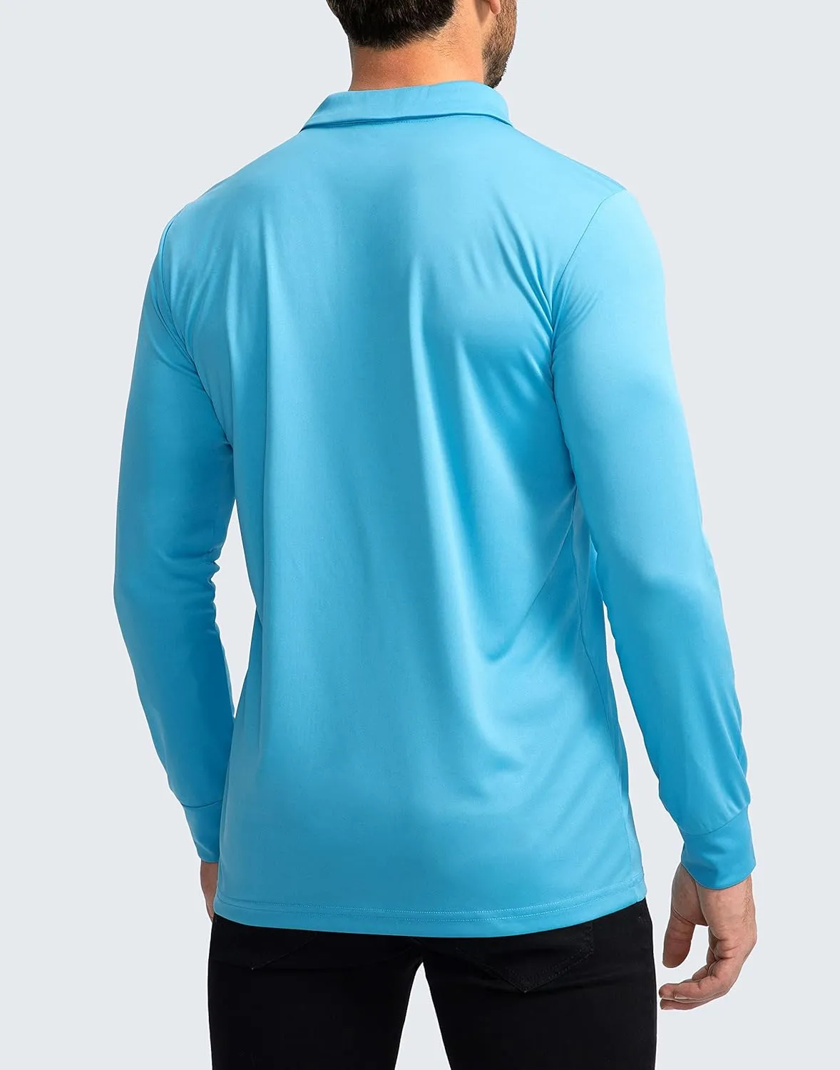 Men's Polo Shirt Long Sleeve Golf Shirts Lightweight UPF 50  Sun Protection Cool Shirts for Men Work Fishing Outdoor