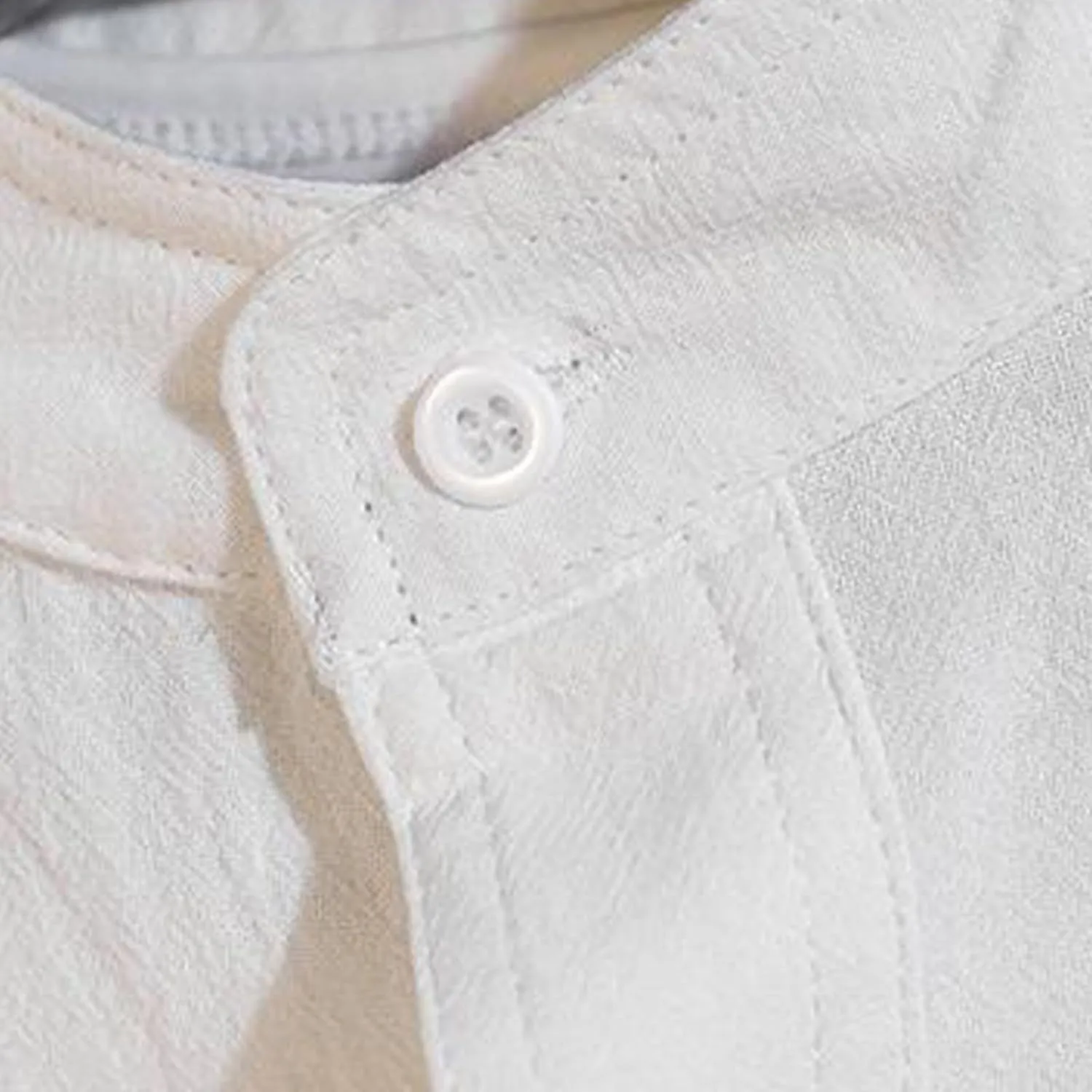 Mens Shirt Jacket Summer Cotton Linen Button Down Blouses Plain Tops Heavyweight Long Sleeve Shacket with Pockets