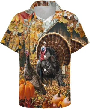 Men's Short Sleeve Button Down Bowling Shirts Hawaiian Casual Printed Summer Regular Fit Beach Aloha Shirt