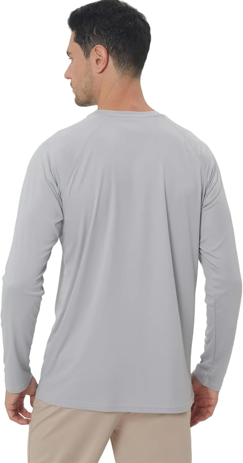 Men's Sun Shirts UPF 50  Protection Shirts Rash Guard Long Sleeve Sun SPF Fishing Shirt UV for Outdoor Cycling