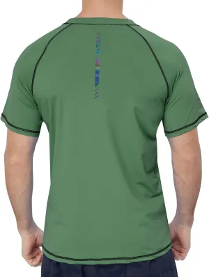 Mens Swim Shirts UPF 50  Sun Protection Quick Dry SPF Rash Guard Outdoor Beach Fishing T Shirts